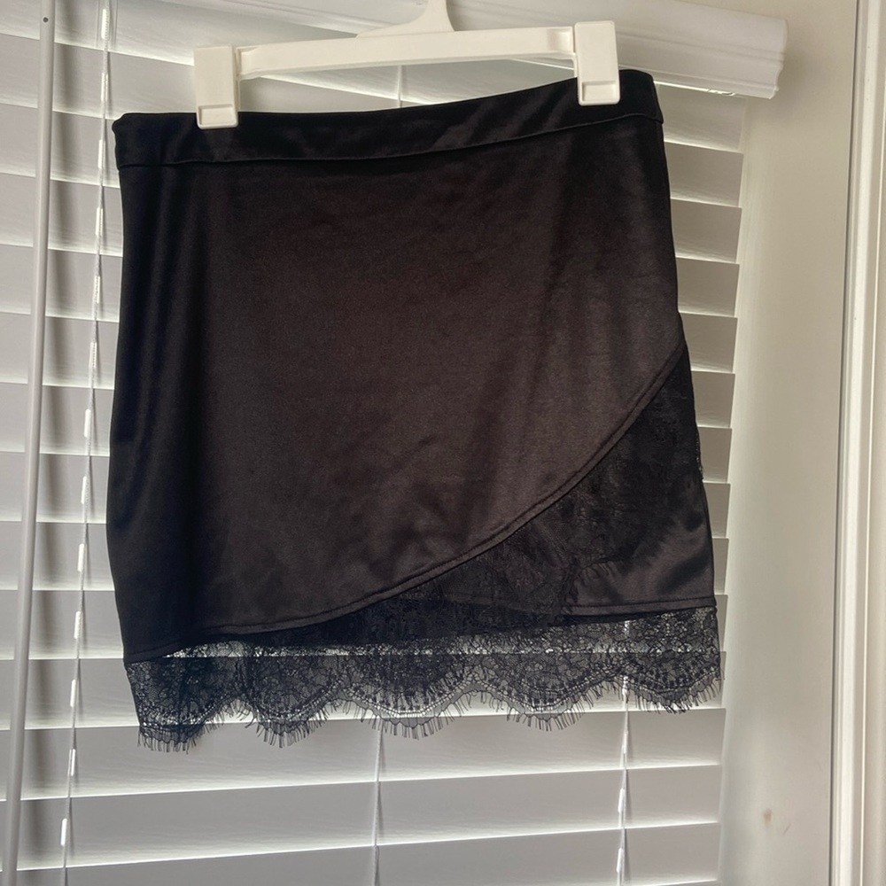 Black mini skirt